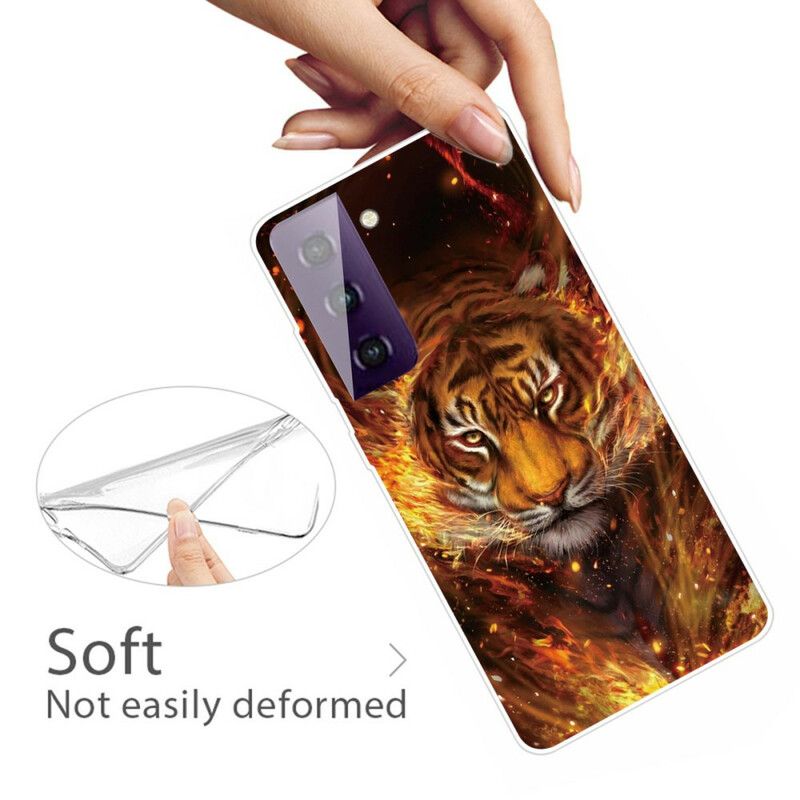 Hoesje Voor Samsung Galaxy S21 Fe Flexibele Tijger