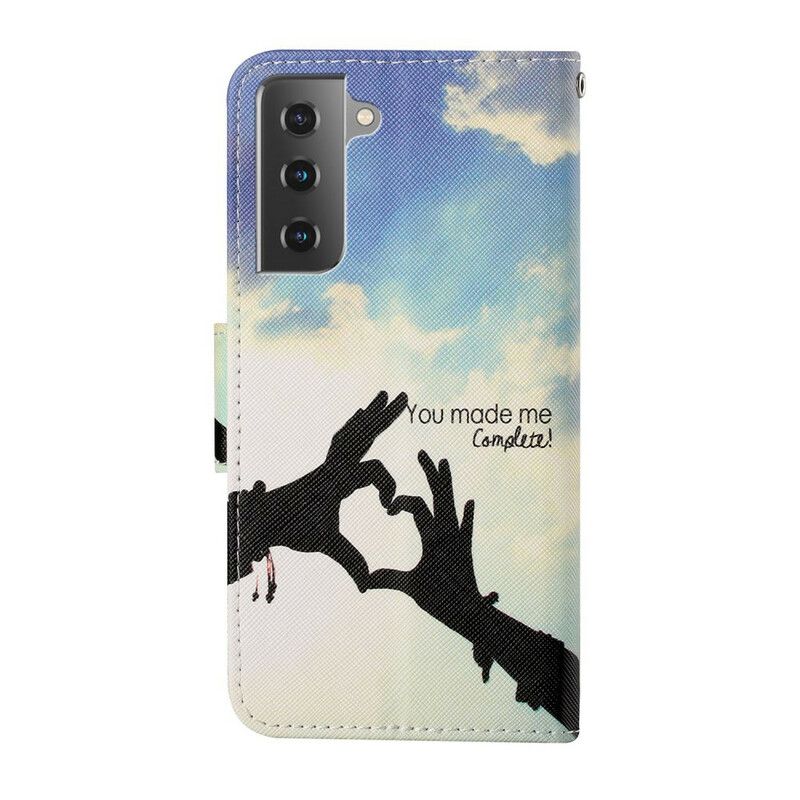 Leren Hoesje Samsung Galaxy S21 Fe Compleet Met Sleutelkoord
