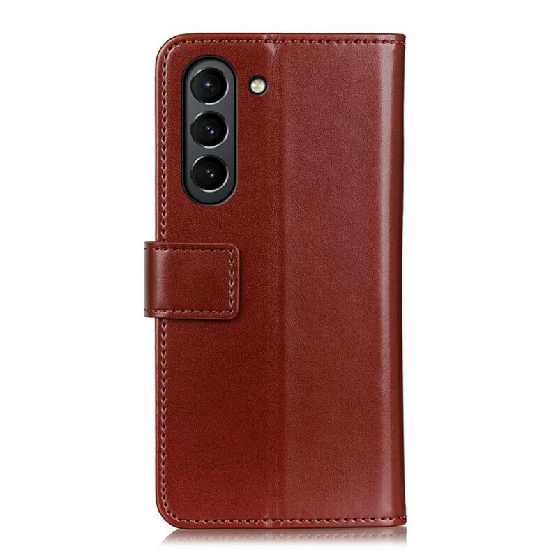 Leren Hoesje Samsung Galaxy S21 Fe Driekleurig Leereffect Bescherming Hoesje