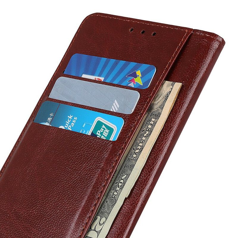 Leren Hoesje Samsung Galaxy S21 Fe Zilveren Gesp Met Mat Leereffect