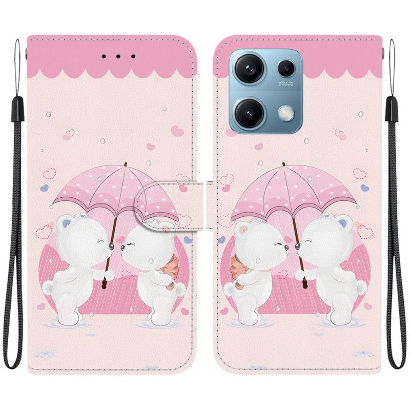 Folio-hoesje Xiaomi Redmi Note 14s Telefoonhoesje Cartoon Berenpaar