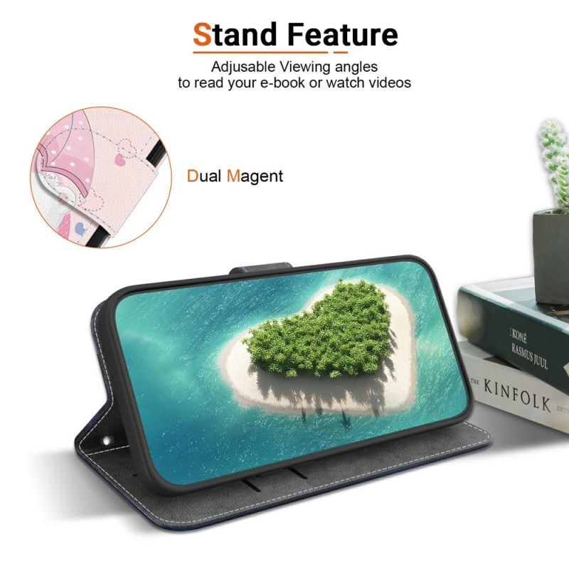 Folio-hoesje Xiaomi Redmi Note 14s Telefoonhoesje Cartoon Berenpaar