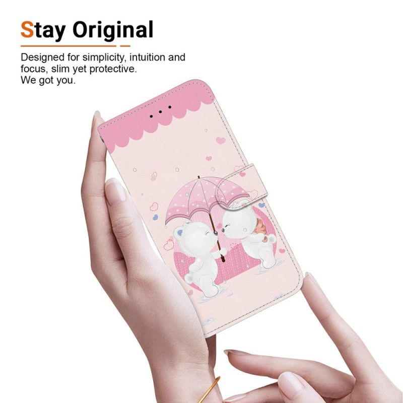 Folio-hoesje Xiaomi Redmi Note 14s Telefoonhoesje Cartoon Berenpaar