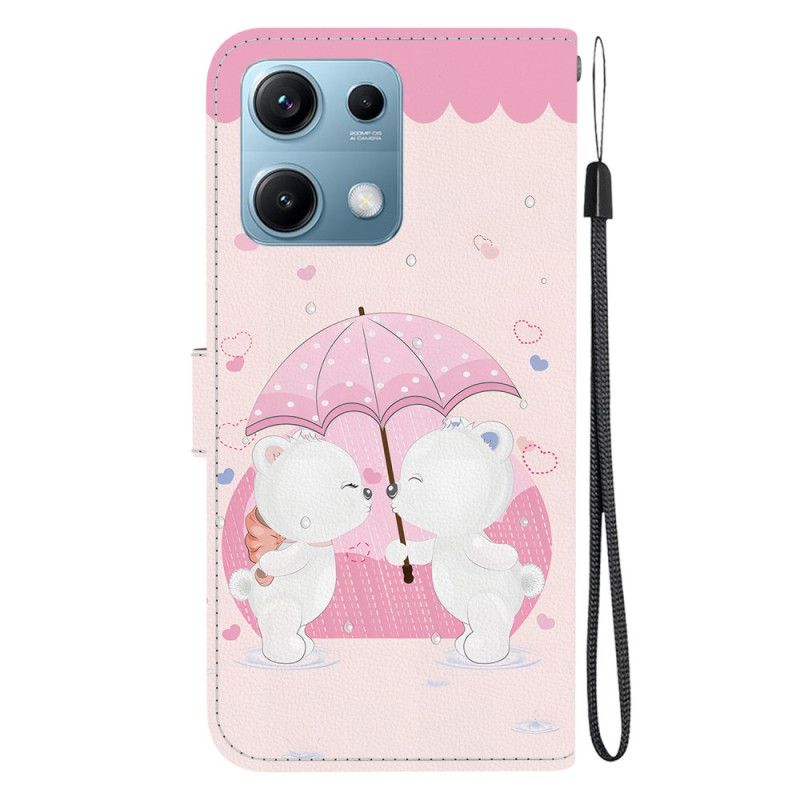 Folio-hoesje Xiaomi Redmi Note 14s Telefoonhoesje Cartoon Berenpaar