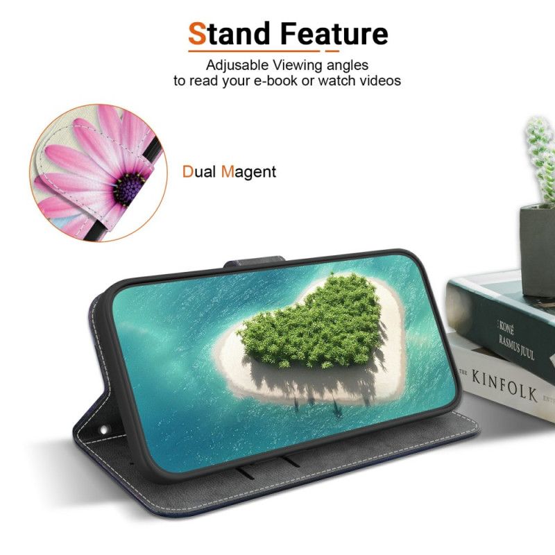 Folio-hoesje Xiaomi Redmi Note 14s Telefoonhoesje Sleutelkoord Met Zonnebloempatroon