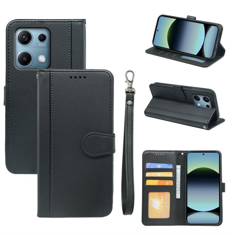 Leren Hoesje Voor Xiaomi Redmi Note 14s Bandafwerking