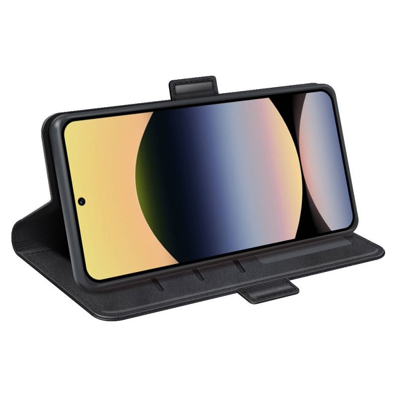 Leren Hoesje Voor Xiaomi Redmi Note 14s Dubbele Magnetische Sluiting