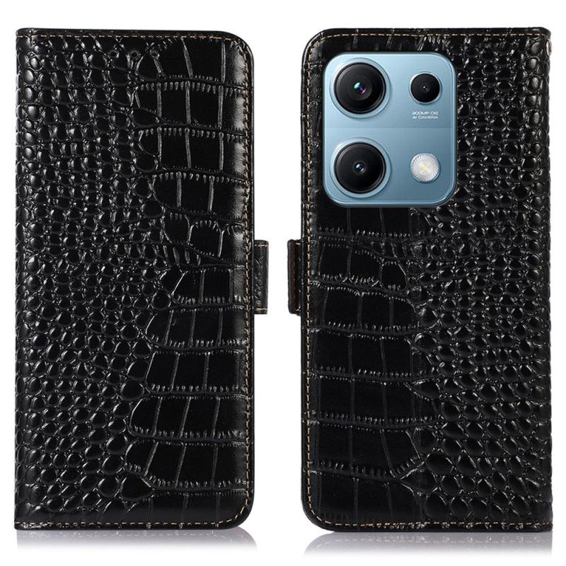 Leren Hoesje Xiaomi Redmi Note 14s Leer Met Krokodillenprint