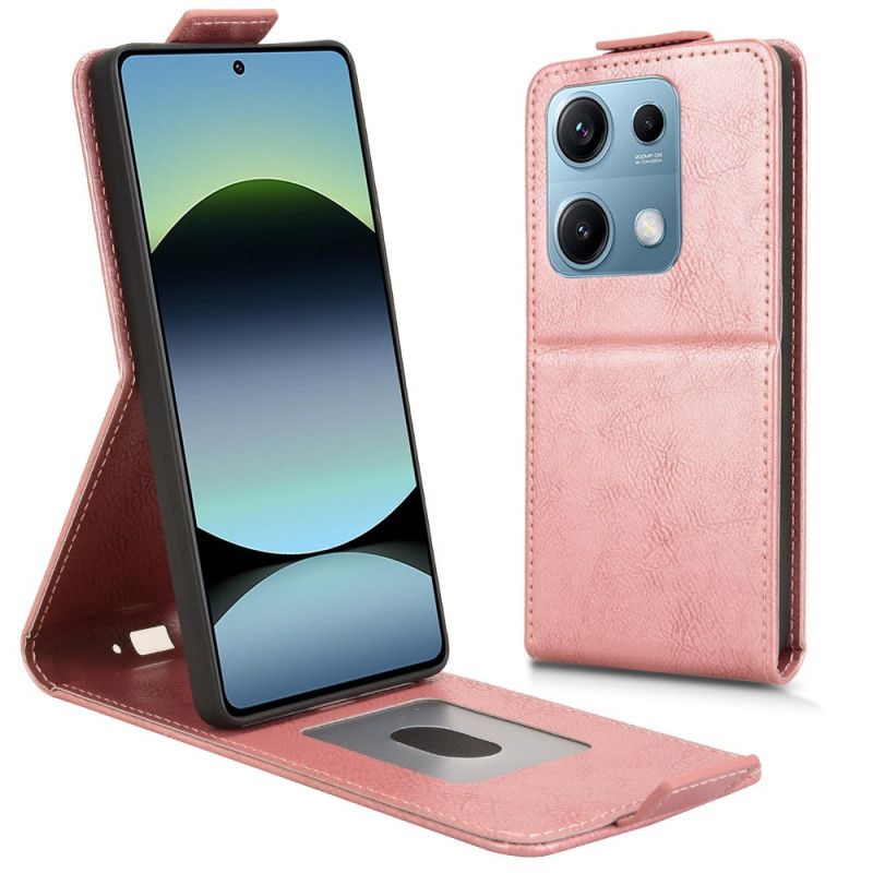 Leren Hoesje Xiaomi Redmi Note 14s Ontwerp Met Verticale Klep Bescherming Hoesje