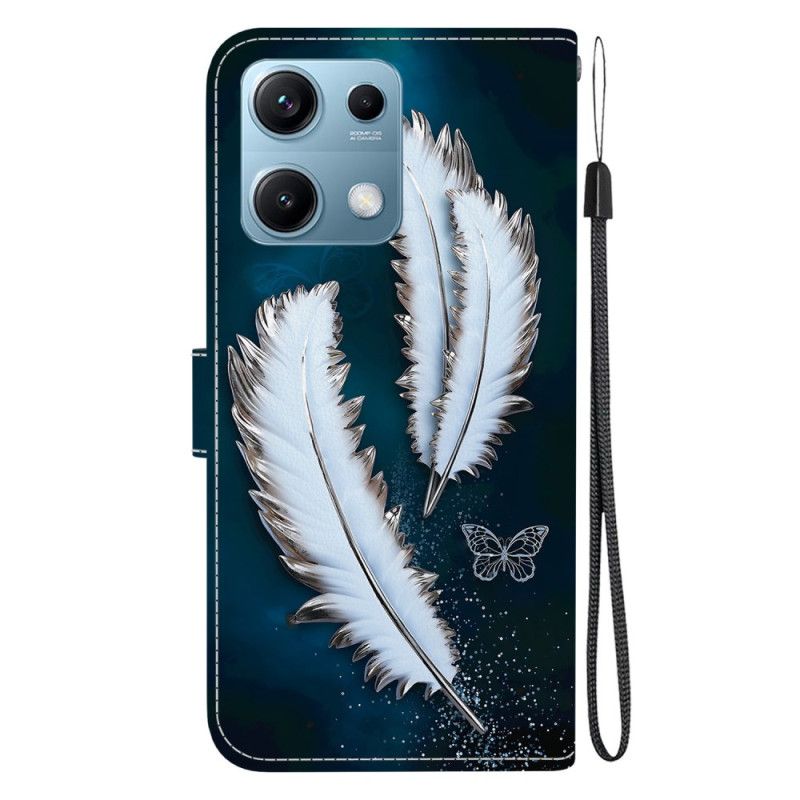 Leren Hoesje Xiaomi Redmi Note 14s Twee Veren Bescherming Hoesje