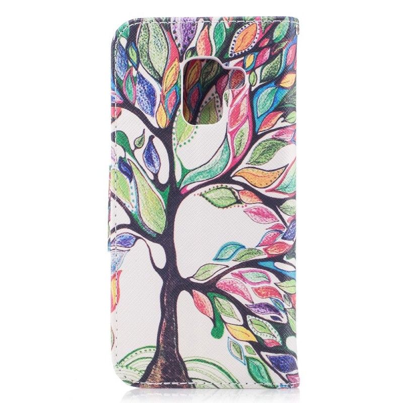 Bescherming Hoesje Samsung Galaxy A8 Telefoonhoesje Gekleurde Boom