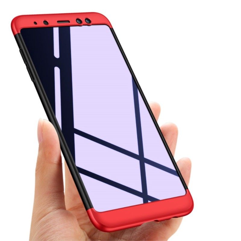Cover Hoesje Samsung Galaxy A8 Rood Zwart Telefoonhoesje Afneembare Gkk