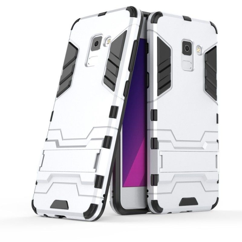 Cover Hoesje Samsung Galaxy A8 Rood Zwart Telefoonhoesje Ultrabestendig