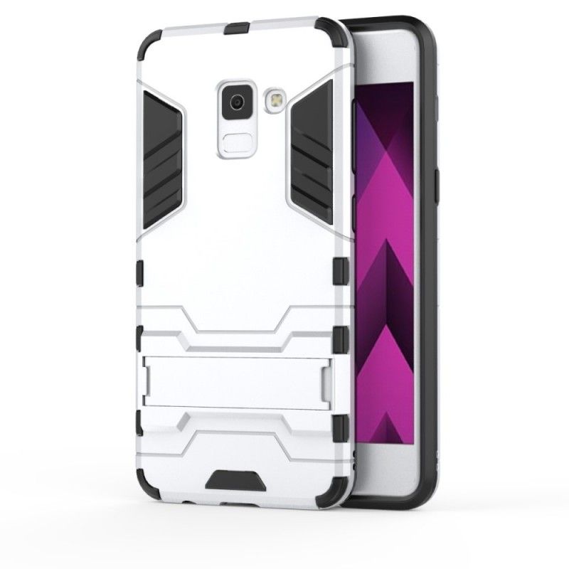 Cover Hoesje Samsung Galaxy A8 Rood Zwart Telefoonhoesje Ultrabestendig