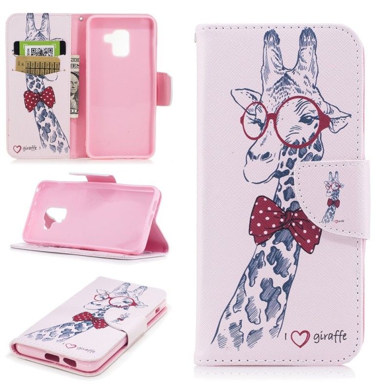Flip Case Leren Samsung Galaxy A8 Nerdgiraf