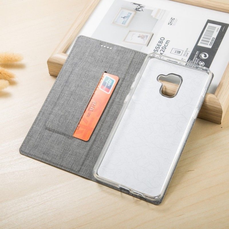 Folio-hoesje voor Samsung Galaxy A8 Magenta Gestructureerd