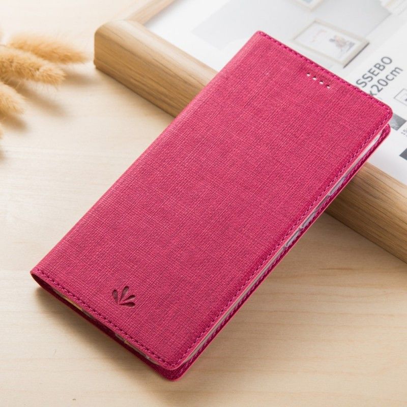 Folio-hoesje voor Samsung Galaxy A8 Magenta Gestructureerd