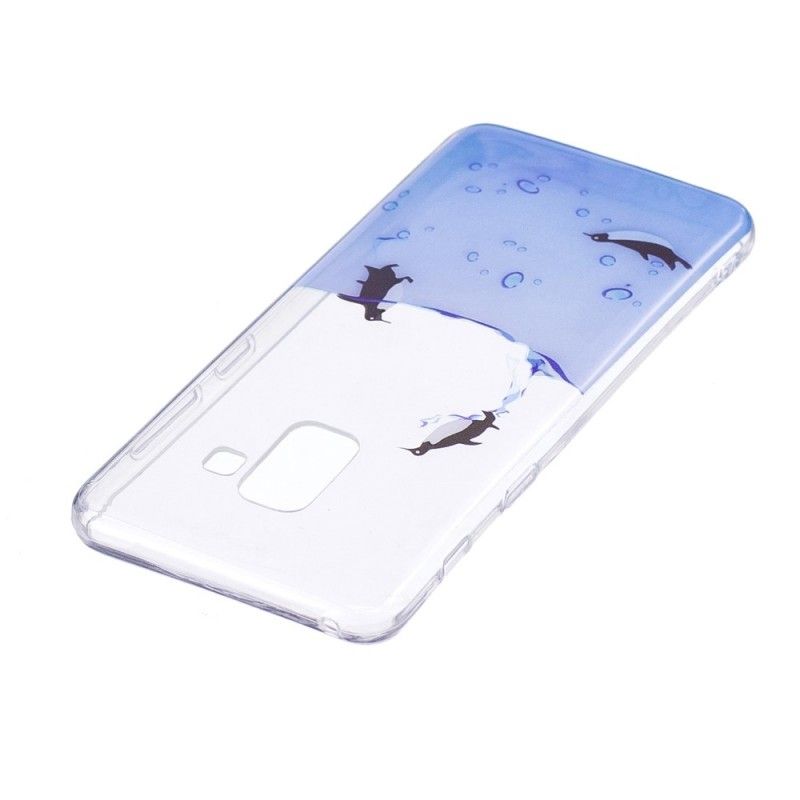 Hoesje Samsung Galaxy A8 Telefoonhoesje Spel Met Pinguïns