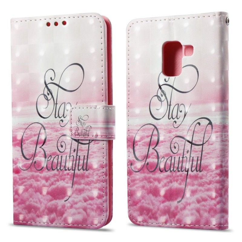 Leren Hoesje Samsung Galaxy A8 Blijf Mooi 3D