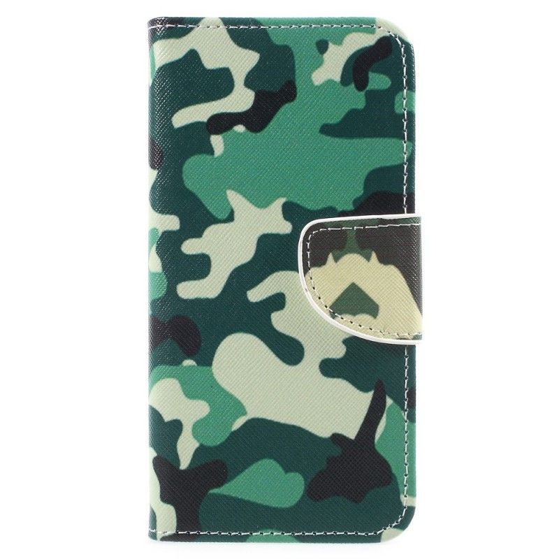 Leren Hoesje Samsung Galaxy A8 Militaire Camouflage