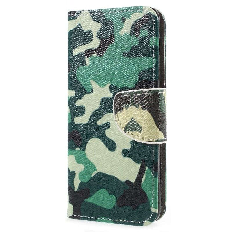 Leren Hoesje Samsung Galaxy A8 Militaire Camouflage