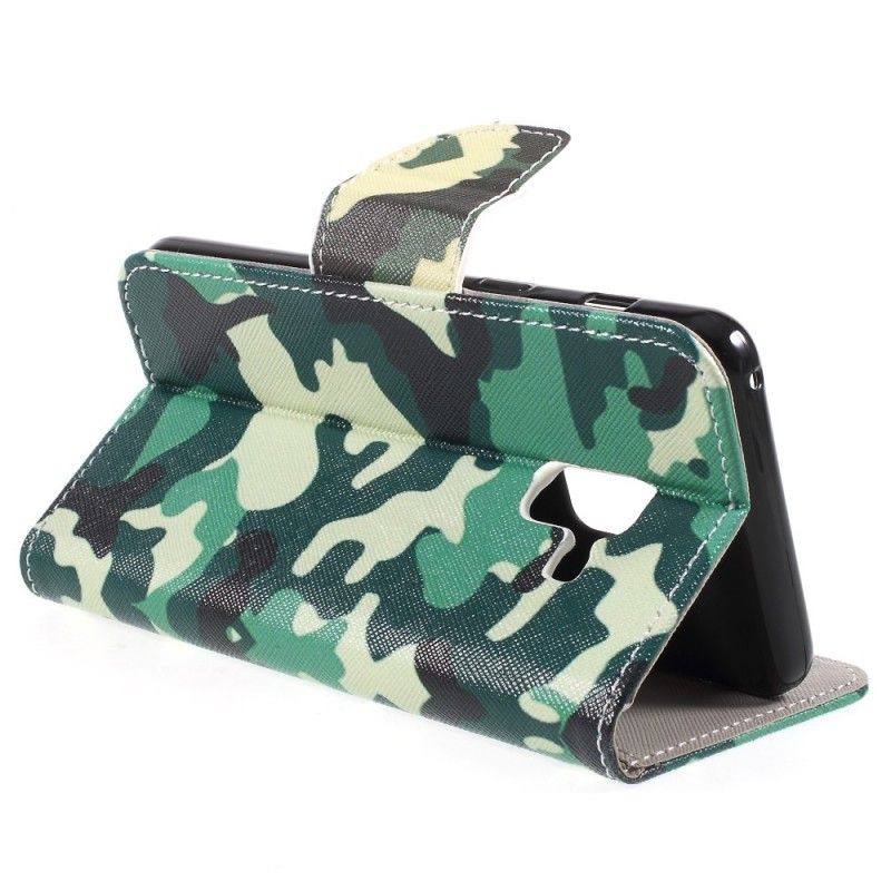 Leren Hoesje Samsung Galaxy A8 Militaire Camouflage