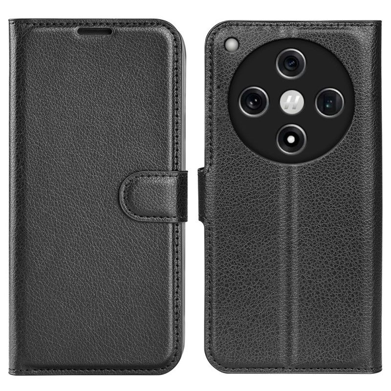 Bescherming Hoesje Oppo Find X8 Klassiek Lycheekleurig Leer