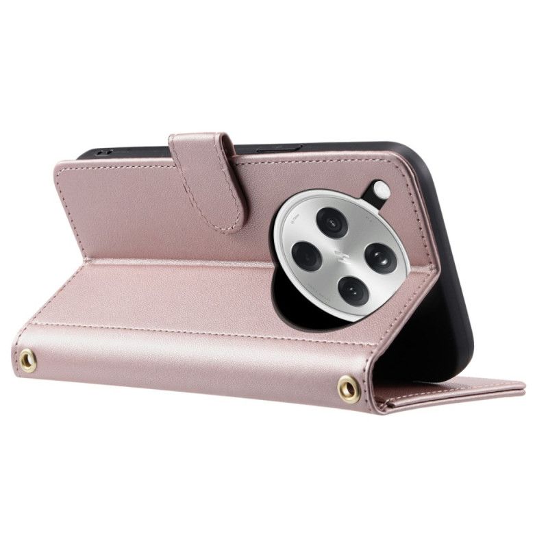 Folio-hoesje Oppo Find X8 Telefoonhoesje Gewatteerd Met Bandje En Schouderband