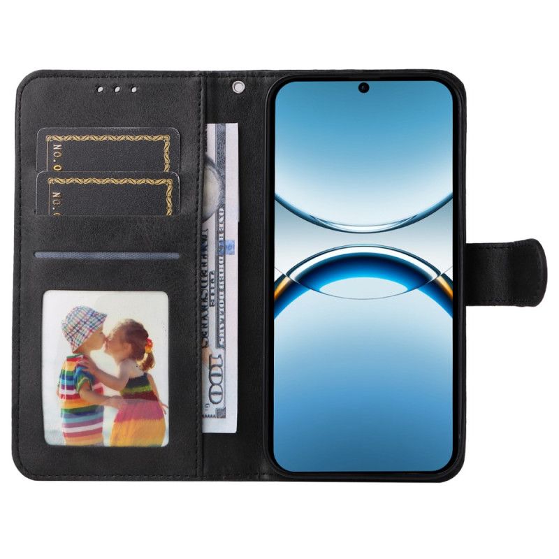 Folio-hoesje Oppo Find X8 Telefoonhoesje Imitatieleer Bandje