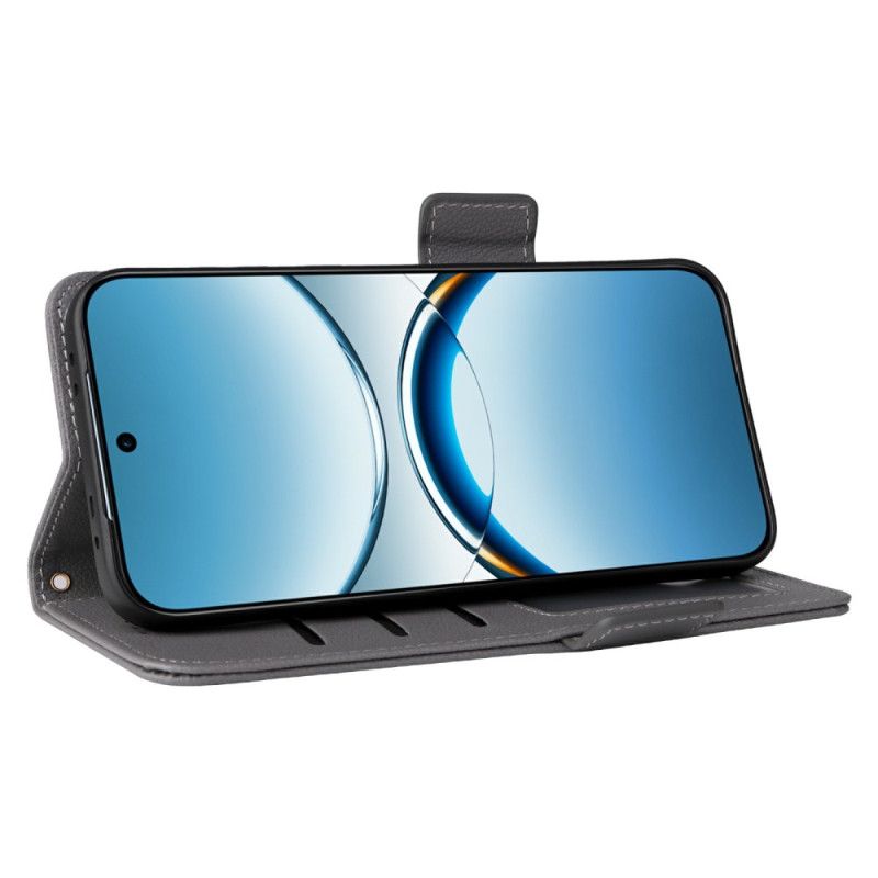 Leren Hoesje Oppo Find X8 Lycheekleurig Imitatieleer Bandje Bescherming Hoesje