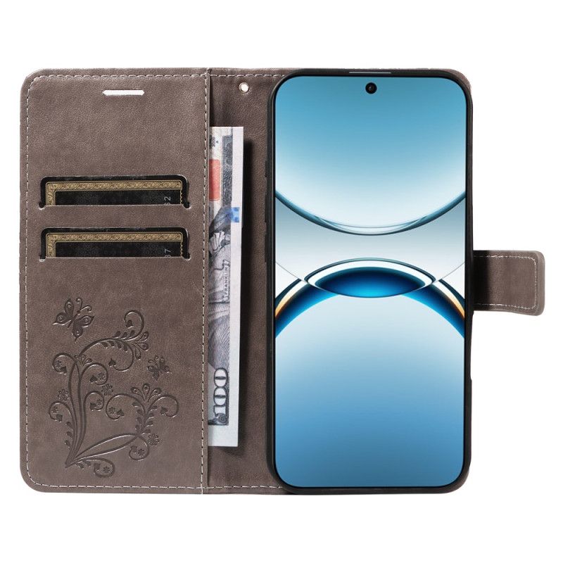 Leren Hoesje Oppo Find X8 Reuzenvlinders Bescherming Hoesje