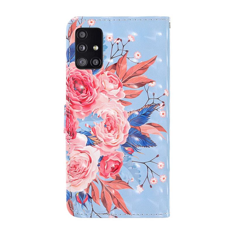 Bescherming Hoesje Samsung Galaxy A51 5G Telefoonhoesje Romantische Lichtvlek Met String