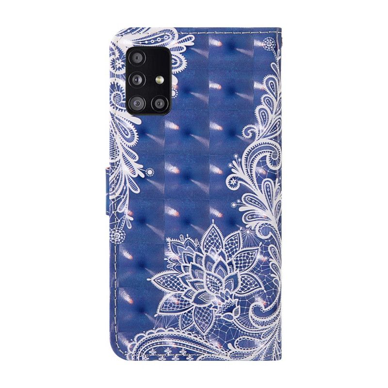 Cover Folio-hoesje Samsung Galaxy A51 5G Telefoonhoesje Lichte Vlekkant Met String