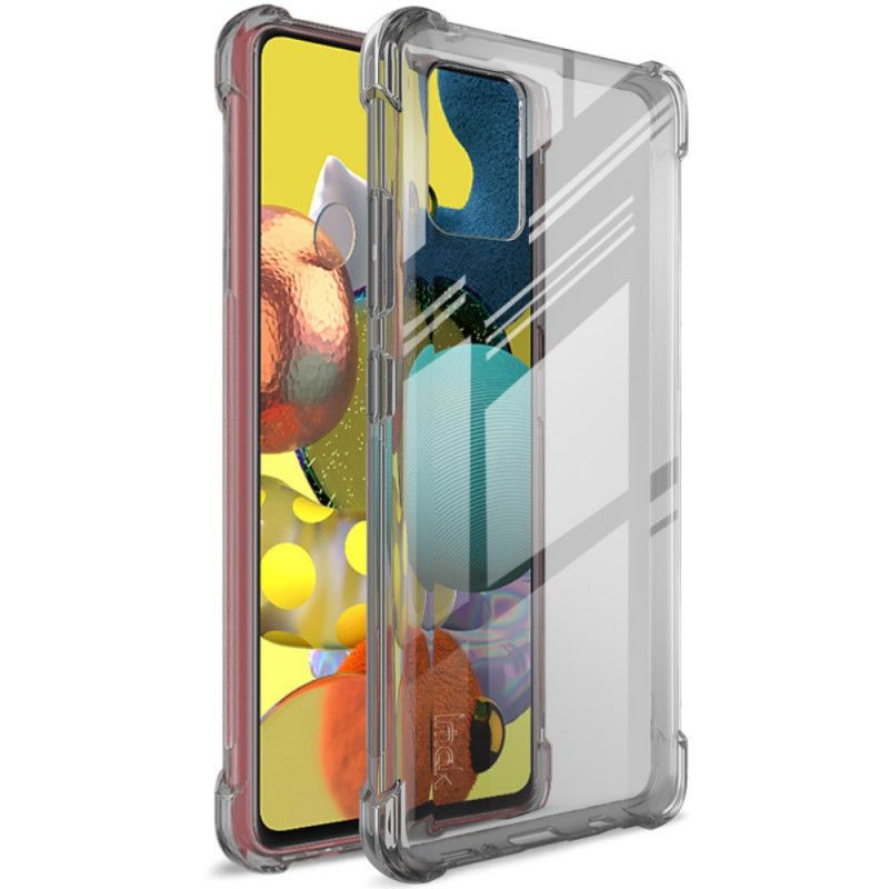 Cover Hoesje Samsung Galaxy A51 5G Transparant Zwart Telefoonhoesje Imak Zijdeachtig