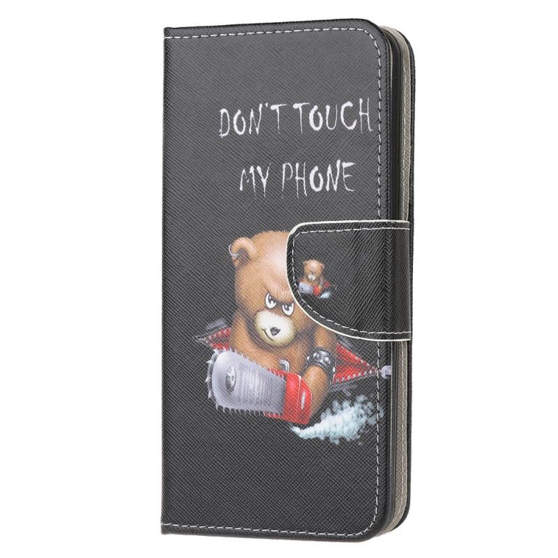 Flip Case Leren Samsung Galaxy A51 5G Gevaarlijke Beer