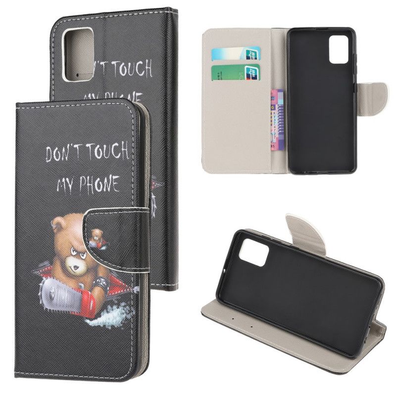 Flip Case Leren Samsung Galaxy A51 5G Gevaarlijke Beer