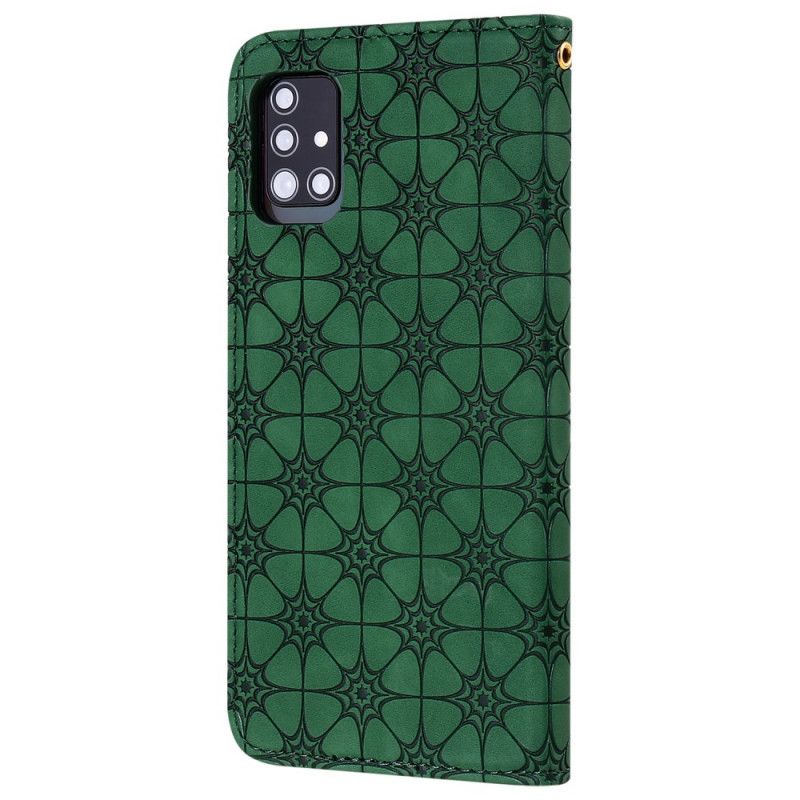 Folio-hoesje Samsung Galaxy A51 5G Donkerblauw Groen Telefoonhoesje Sterrenprint