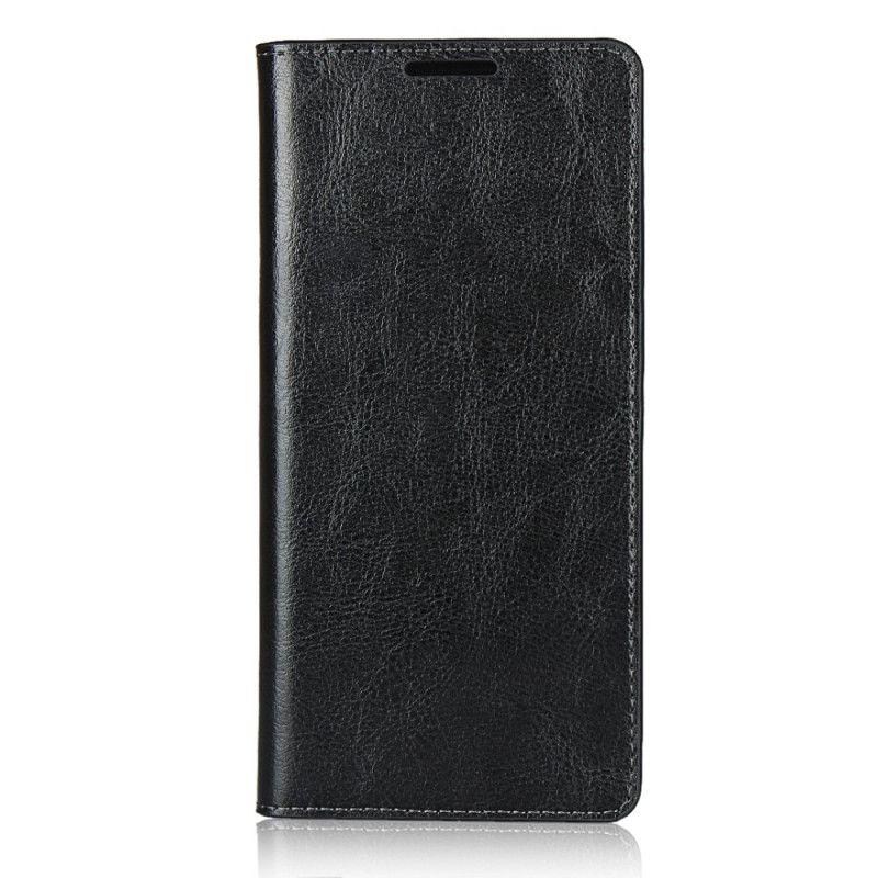 Folio-hoesje Samsung Galaxy A51 5G Rood Zwart Echt Leer