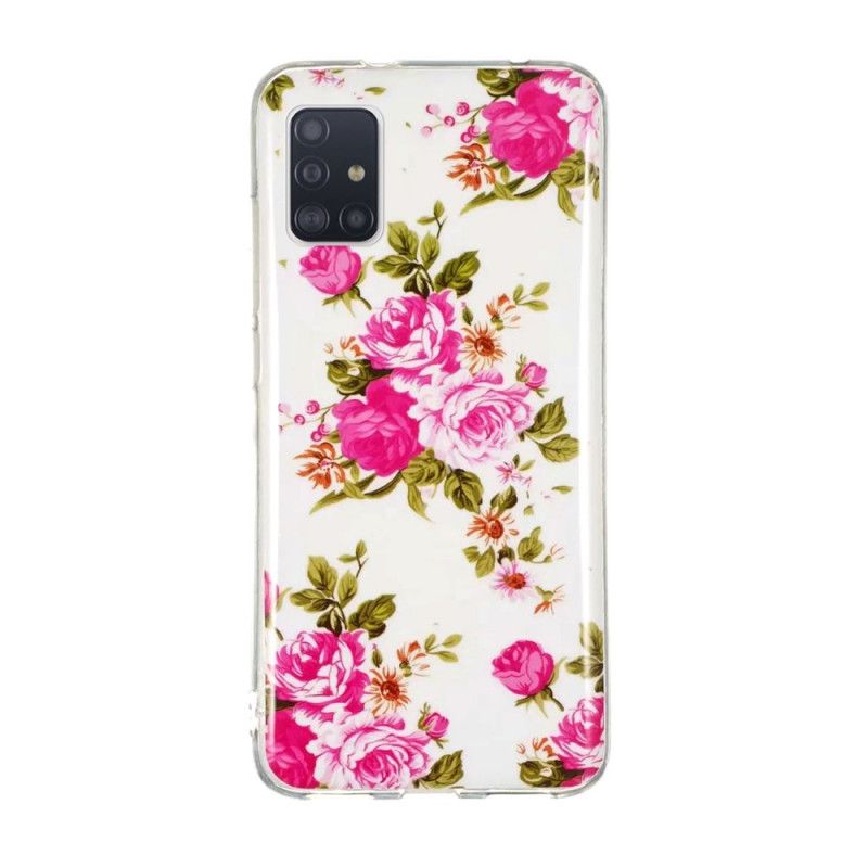 Hoesje Samsung Galaxy A51 5G Fluorescerende Vrijheidsbloemen