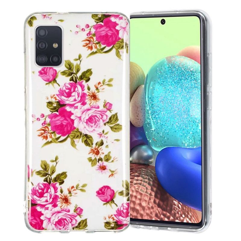 Hoesje Samsung Galaxy A51 5G Fluorescerende Vrijheidsbloemen