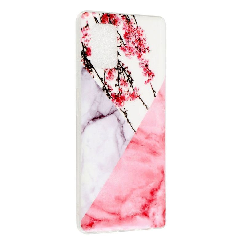 Hoesje Samsung Galaxy A51 5G Gemarmerde Pruimenbloesems