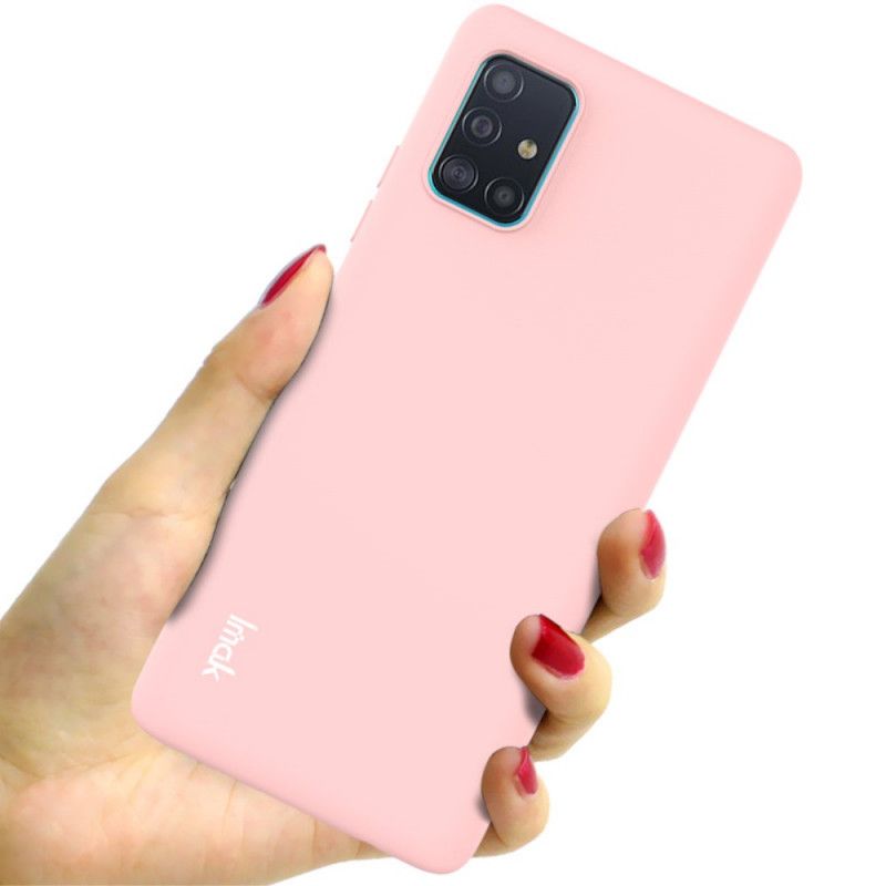 Hoesje Samsung Galaxy A51 5G Rood Zwart Imak Uc-2 Serie Feelling Kleuren