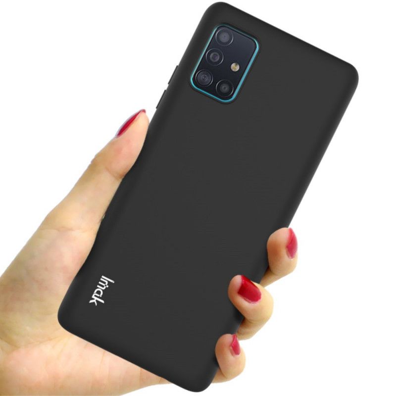 Hoesje Samsung Galaxy A51 5G Rood Zwart Imak Uc-2 Serie Feelling Kleuren