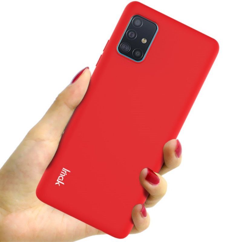 Hoesje Samsung Galaxy A51 5G Rood Zwart Imak Uc-2 Serie Feelling Kleuren