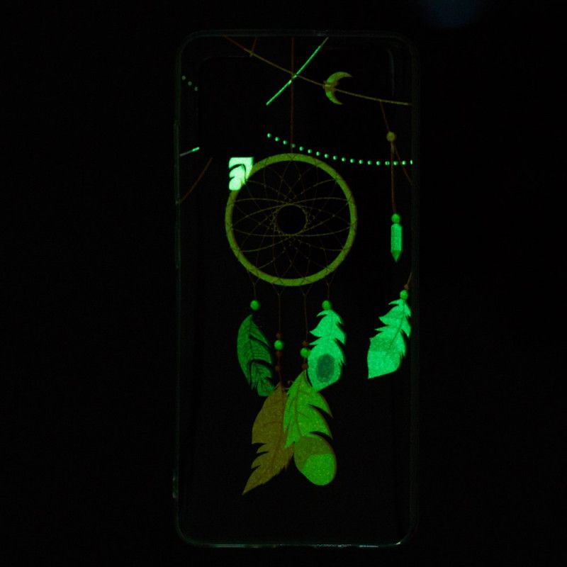 Hoesje voor Samsung Galaxy A51 5G Geel Zwart Unieke Fluorescerende Dromenvanger