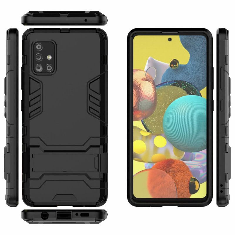 Hoesje voor Samsung Galaxy A51 5G Rood Zwart Ultrabestendige Tong
