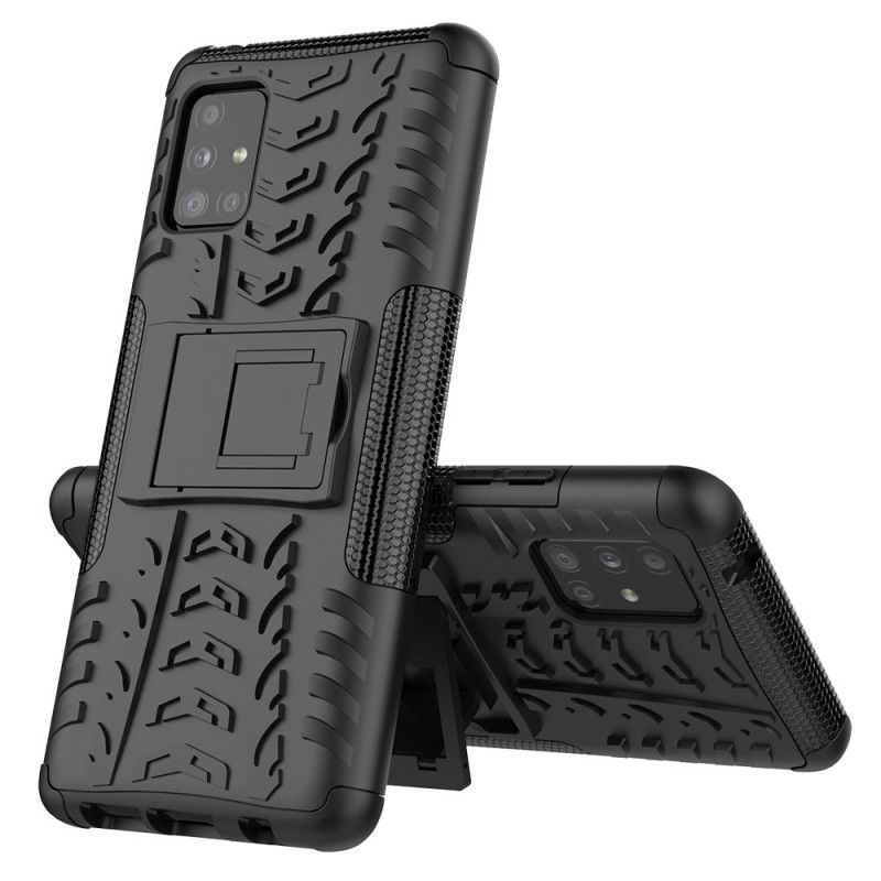 Hoesje voor Samsung Galaxy A51 5G Wit Zwart Hyperresistent
