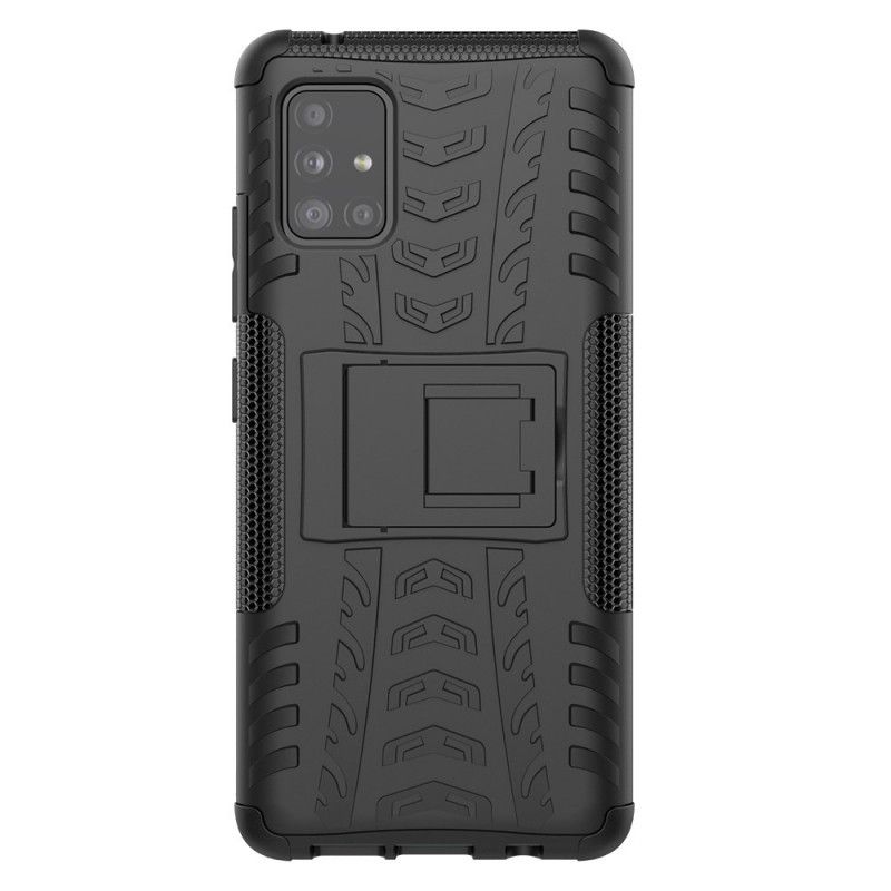 Hoesje voor Samsung Galaxy A51 5G Wit Zwart Hyperresistent