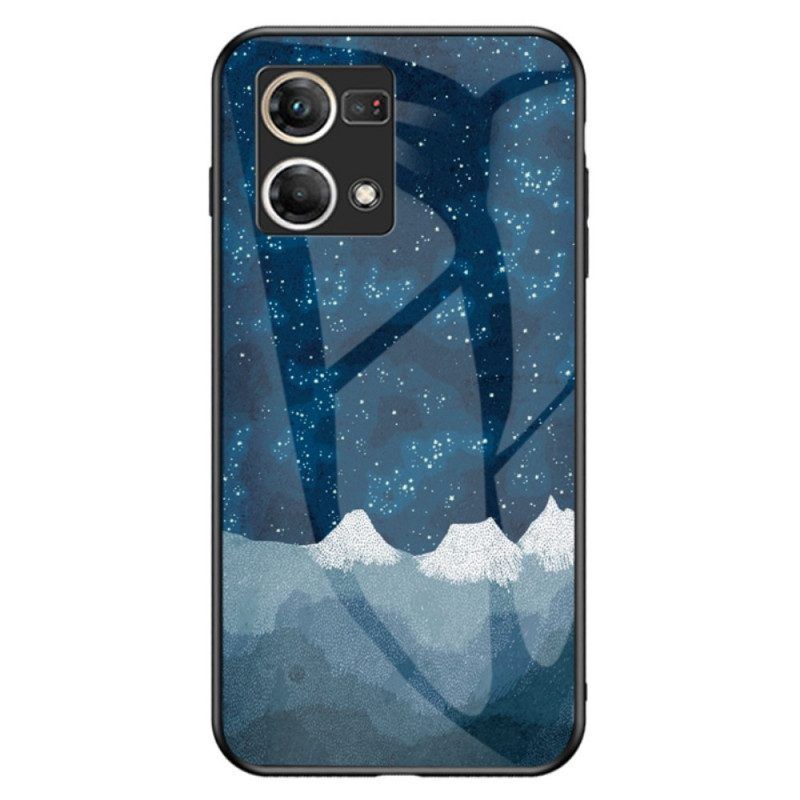 Hoesje voor Oppo Reno 7 Patroon Van Gehard Glas