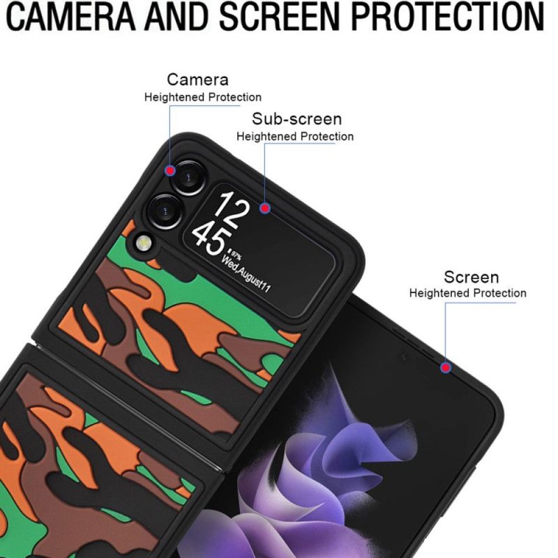 Cover Hoesje Samsung Galaxy Z Flip 3 5g Telefoonhoesje Camouflage